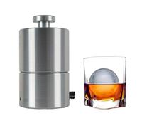 Kit para hacer bolas de hielo, moldes de esfera transparente para whisky, prensa de aluminio duradera para una compresión rápida, bandeja redonda de cubitos de hielo de 70 mm para cócteles y uso