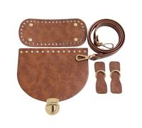 Kit Para Hacer Bolsos De Cuero 1 Juego de accesorios for bolsos punto DIY, Kit bolso ganchillo con patrón Retro, conjunto y mochilas Hardware, suministros for hacer bolsas para Manualidades(Coffee)