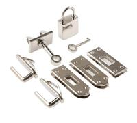 Kit Para Hacer Bolsos De Cuero 7 unids/set de cierre Metal, botón bloqueo for bolso mujer, hombro, accesorios DIY para Manualidades(Silver)