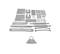 Kit para Hacer Bolsos de Cuero Accesorios Fácil DIY Juego de bolsos costura a mano Kit fabricación Bolso cuero hecho a Boston con correa for el hombro for mujeres(Num2 Grey)