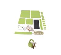 Kit para Hacer Bolsos de Cuero Accesorios Fácil DIY Juego de bolsos costura a mano Kit fabricación Bolso cuero hecho a Boston con correa for el hombro for mujeres(Num1 Green)