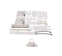 Kit para Hacer Bolsos de Cuero Accesorios Fácil DIY Juego de bolsos costura a mano Kit fabricación Bolso cuero hecho a Boston con correa for el hombro for mujeres(Num2 Beige)