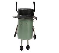 Kit para hacer bolsos de cuero Bolsos de hombro de cuero DIY, conjunto de Material, sombrero tejido que combina con todo, bonito bolso cruzado tipo cubo cilíndrico, bolsos informales for mujer(Green)
