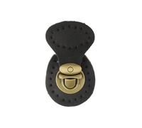 Kit Para Hacer Bolsos De Cuero Cierre de bolso cuero genuino, cierres botón magnético, hebillas a presión, repuesto hecho a mano, accesorios cierre DIY para Manualidades(Black)