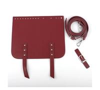 Kit Para Hacer Bolsos De Cuero Juego de bolsos de cuero de 3 uds., funda de bolso de hombro de ganchillo con agujeros, correa de bolso ajustable for accesorios de bolso de mujer DIY(Red)