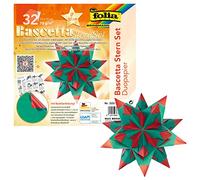 Kit para Hacer Estrellas Folia 836/3030 Bascetta, Color verde y rojo