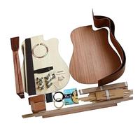 Kit Para Hacer Guitarra Acústica De Abeto Macizo Tapa De Madera Maciza Aros Fondo Diapasón De Roseta Puente.(2)