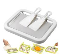 Kit Para Hacer Helados Enrollados, Máquina Para Hacer Helados Instantáneos Con 2 Espátulas, Máquinas Caseras De Yogur De Fresas Y Chocolate Con Frutas Congeladas, Perfectas Para Diversión Famil White