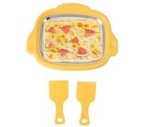 Kit para hacer helados enrollados, superficie de enfriamiento rápido, 25,2x19,4x4 cm, molde para postre enrollado, kit de dulces caseros, apto para niños, para niños y adultos