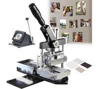 Kit para hacer insignias, máquina rectangular para fabricar imanes para refrigerador, incluye prensa, cortador de papel y suministros para imanes de imagen personalizados