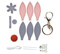 Kit Para Hacer Llaveros DIY - Cuero Y Metal, Juego De Manualidades De Llavero Con Cuentas De 5,5 Cm Dije De Bolso Hecho A Mano | Kit De Costura De Globos Aerostáticos, Proyecto De Arte DIY Para Princi