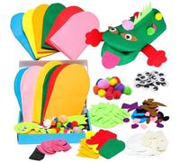 Kit para Hacer Marionetas de Mano, 6 uds., Bonito y Colorido Kit de Marionetas con Calcetines de Fieltro, Manualidades educativas para Juegos de rol de narración de Cuentos
