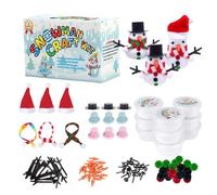 Kit para hacer muñeco de nieve - 7,48" fabricado en arcilla suave y segura | Actividades artesanales de invierno - Estimular la creatividad para niños de 3 a 8 años. Mejora las habilidades motoras