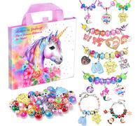 Kit para hacer pulseras con dijes para ni as: kit de bisuter a con unicornios, manualidades y manualidades, regalos creativos de cumplea os para