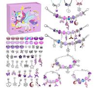 Kit para Hacer Pulseras, Kit Manualidades Niños, Beads for Jewelry Making Kit, Regalo de Niña e 5-13 Años para Cumpleaños Navidad