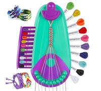 Kit para Hacer Pulseras Niñas, Kit de Manualidades para Niños Bricolaje 6-12 Años, Set Fabricación de Pulsera de Amistad, Regalos Navidad Cumpleaños Juguetes Niña 6 7 8 9 10 11 12 -Verde Violeta