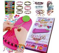 Kit para hacer pulseras para niñas de 8 a 16 años - Manualidades creativas con instrucciones en español, ideal como regalo para niña de 9, 10 o 12 años - Regalo para cumpleaños o comunión