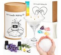 Kit para Hacer Velas, Regalos Originales para Mujer, Velas Aromáticas, 450g Arena para velas con 30 mecha