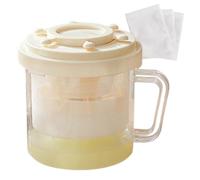 Kit para hacer yogur, colador con tapa, herramienta de comida casera, recipiente, diseño fácil de limpiar, perfecto para hacer queso o preparación de fresco, 6.5 x 6.3 x 6.6 pulgadas