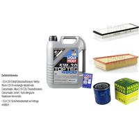 Kit para Inspección Filtro Liqui Moly Aceite 5L 5W-30 Peugeot 306 Rotura 7E N3