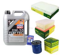 KIT para INSPECCIÓN FILTRO LIQUI MOLY ÖL 5L 5W-30 para Peugeot 307 CC 3B 2.0