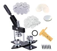 Kit para máquina para crear insignias personalizadas - 100 piezas de accesorios y cortador para imanes de botón DIY - Prensa de insignias de metal de 25 mm - Ideal para eventos, manualidades