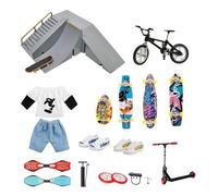 Kit para monopatín - Mini bicicleta juguete conjunto, Deck Board | Toys Habilidad del Dedo con Minúsculo Swing Scooter Kids Gift Play Actividad Skate Movimiento Aprendizaje Colección Div