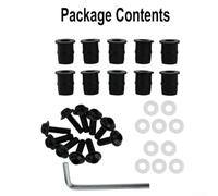 Kit para montaje Parabrisas para moto M5 CNC Kit para montaje | Medida estándar M5x15mm, compatible universalmente, arandelas plásticas incluidas, instalación sin herramientas complejas