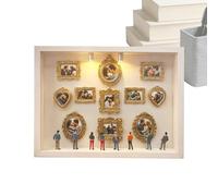 Kit para Montar Mini Museo De Siluetas | Decoración De Escritorio Hecha A Mano | Marco De Fotos con Sombra,para Escritorio Estantería Dormitorio Sala De Estar Oficina En Casa Hogar Regalo