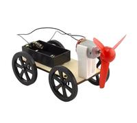 Kit para Montar Un Coche Eólico, Kit para Experimentos Científicos, Kit de Montaje DIY, Coche de Hélice para El Desarrollo Infantil, 13.5 Cm X 7 Cm X 9