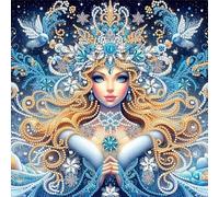 Kit para mujer Alluring DIY 5D Puzzles de pintura por números, decoración de pared, regalo 30 x 30 cm, fácil de realizar