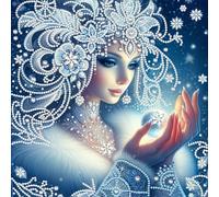 Kit para mujer Alluring DIY 5D Puzzles de pintura por números, decoración de pared, regalo 30 x 30 cm, fácil de realizar