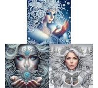 Kit para mujer Alluring DIY 5D Puzzles de pintura por números, decoración de pared, regalo 30 x 30 cm, fácil de realizar