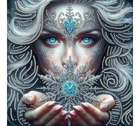 Kit para mujer Alluring DIY 5D Puzzles de pintura por números, decoración de pared, regalo 30 x 30 cm, fácil de realizar