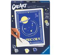 Ravensburger - CreArt Trend D Zodiac: Capricornio, Horóscopo, Kit para Pintar por Números Adultos, Juego Creativo para Adultos y Niños 14+ Años