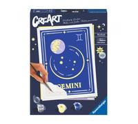 Ravensburger - CreArt Trend D Zodiac: Geminis, Horóscopo, Kit para Pintar por Números Adultos, Juego Creativo para Adultos y Niños 14+ Años