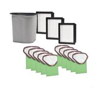 Kit para polvo para proteam 6QT 14 Piezas para filtro Kit para | para ajuste para preciso, compatible para modelo 6QT, incluye y filtros, mantenimiento para fácil, succión óptima