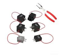 Kit para prueba para relé Automotriz 6pcs con Extractor Kit para | Control bomba combustible, 20A continuo, 30A , plástico , uso vertical u horizontal
