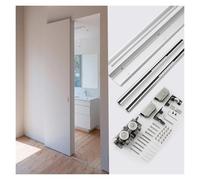 Kit para puertas correderas 119 129 170 180 Cm Kit De Rieles Para Puertas Corredizas De Granero Invisible, Riel Para Puerta Empotrada Comercial Para Baño De Hotel(51in/129cm)