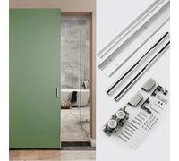 Kit para puertas correderas Riel De Puerta Corredera Invisible Para Puerta De Granero De Madera, Rieles De Puerta Corredera De Montaje En Pared Con Cierre Suave(170cm/66.9in)