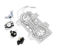 Kit para resistencia Secadora DC47-00019A para samsung Repuesto Calefactor Termostato y Fusible Térmico para DV42H5000EW Reparación Rápida 6.5x9.8 Pulgadas