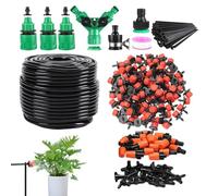 Kit para riego por goteo | Tubería Quick-Connect de 50 metros - de riego rápido para conectar para jardín | Para exterior interior patio césped césped césped elevado granja huerto