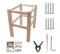 Kit para taburete reposapiés de madera sin terminar - Apto para principiantes y educativos | Juego de creación taburete escalera | proyectos carpintería tejido entrada talleres cursos arte