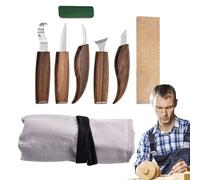 Kit para tallar madera, herramientas para tallar madera | Juego de 8 kit de detalles de tallado,Herramientas portátiles para tallar cucharas, kit de grabado de madera multiusos para cuchara, cuenco