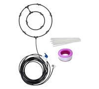 Kit para ventilador - s para patio al aire libre - de refrigeración con manguera 8 metros boquillas múltiples para cenador de jardín perrera terraza