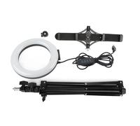 Kit para vlogging y fotografía con aro de luz LED para selfies, control remoto Bluetooth, alimentación USB, brillo ajustable, iluminación sin