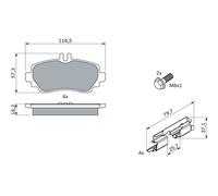 Kit Pastillas De Freno BOSCH 0986424469 Para Mercedes Clase A W168 1997-