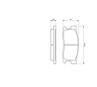 Kit Pastillas De Freno BOSCH 0986493670 Ancho 47 Largo 111 Mm Espesor 15,4