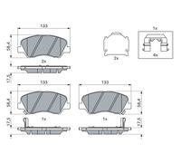 Kit Pastillas Freno BOSCH 0986494563 Para Hyundai I20 2020 1,0 74 kW 1