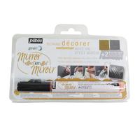 Kit Pebeo Gedeo Efecto Espejo 1,2 mm Rotulador Pasta Dorada + 2 Espejos